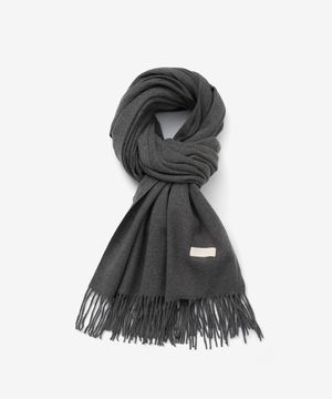 베이직 니트 머플러 차콜