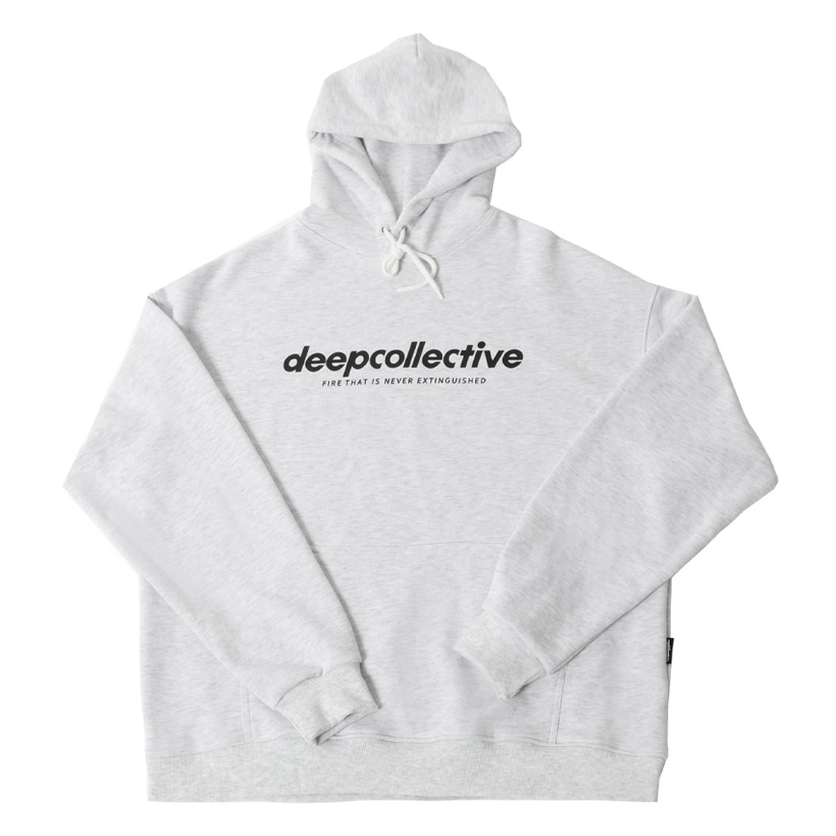 딥컬렉티브(DEEP COLLECTIVE) 오리지널 로고 후드 멜란지화이트