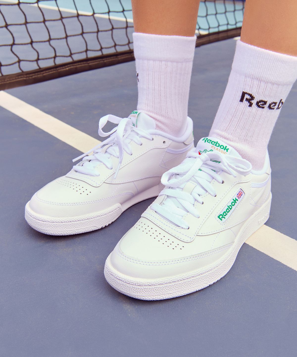 리복(REEBOK) 클럽 C 85 - 화이트:그린 / AR0456