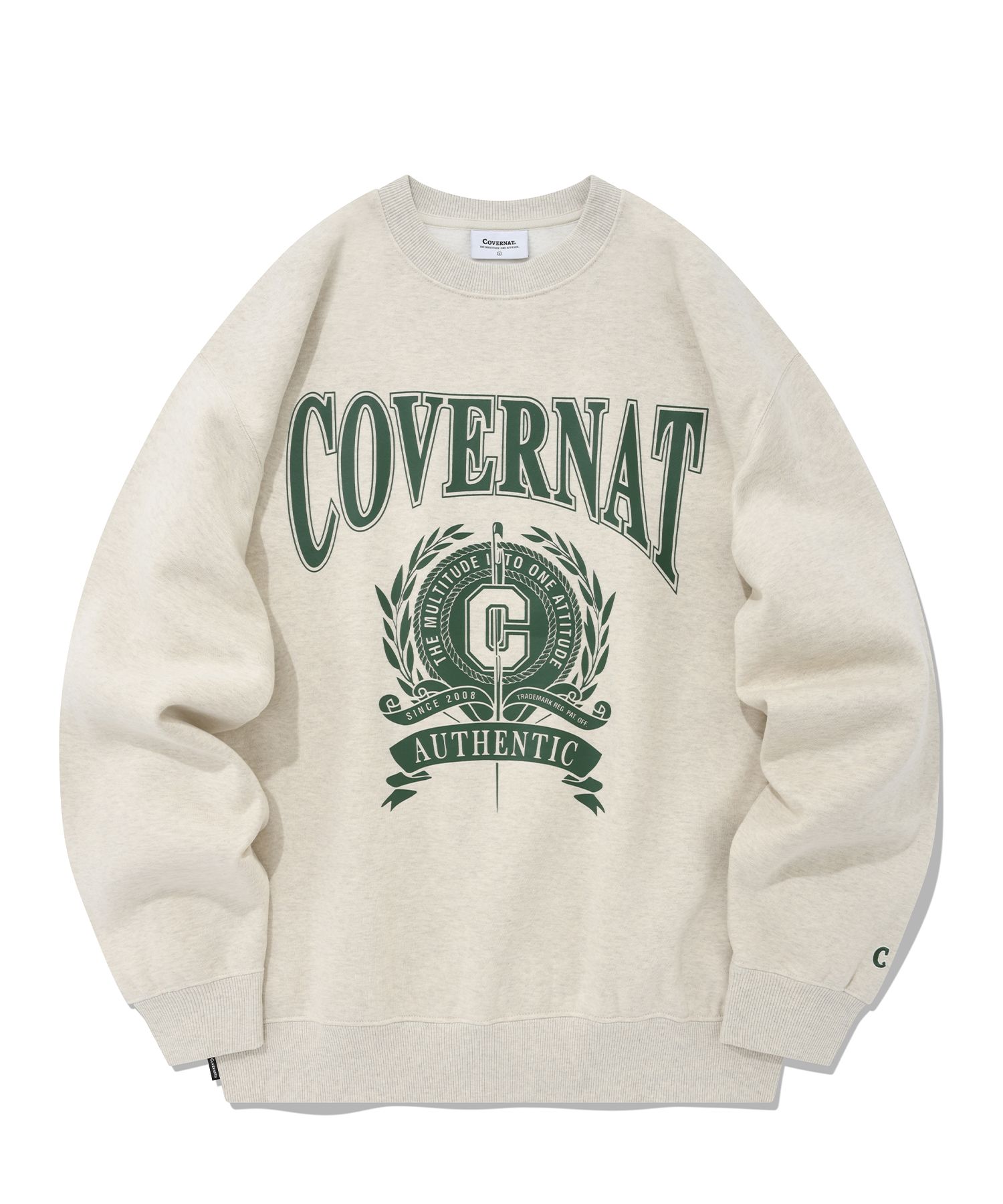 [COVERNAT]★Ivy Logo Overfit Brushed Sweatshirt MUSINSA | COVERNAT Ivy Logo Overfit Brushed Sweatshirt Oatmeal