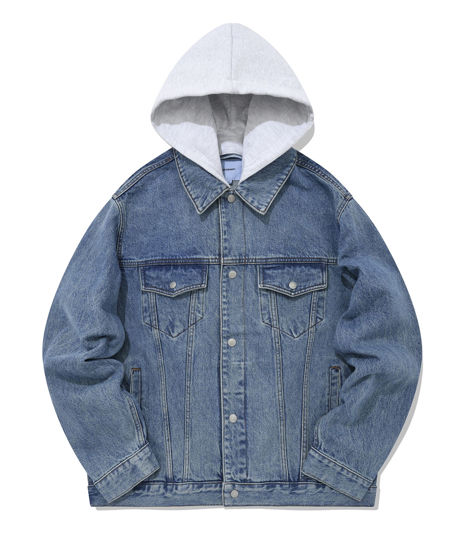 MUSINSA公式 | COVERNAT hoodie denim trucker jacket blue