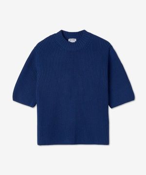 반소매 니트 - 일렉트릭 블루 / CRTWXKNW002KNT016EBL