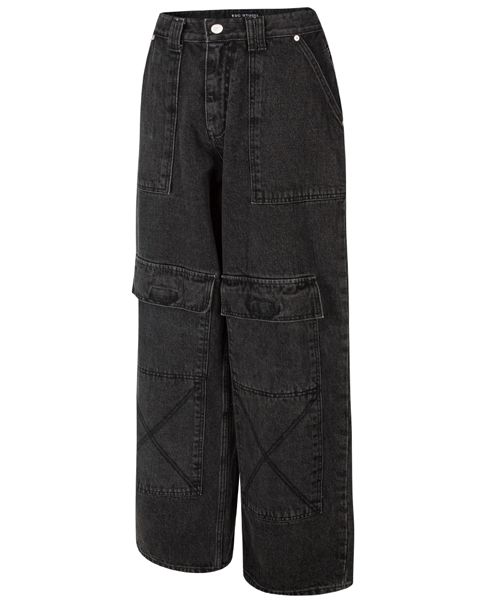 MUSINSA公式 | ESC STUDIO cargo pocket denim pants (black) size1/size2