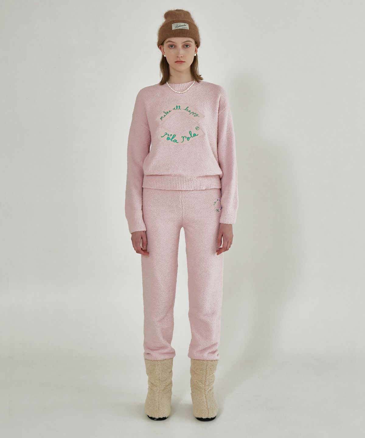 로라로라(ROLAROLA) ROLAROLA X SAKI MAKE ALL HAPPY PANTS PINK