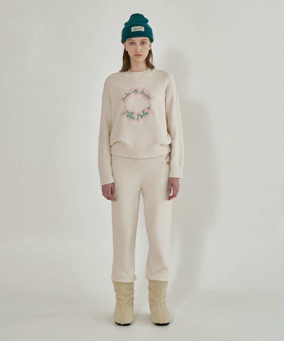 로라로라(ROLAROLA) ROLAROLA X SAKI MAKE ALL HAPPY PANTS IVORY