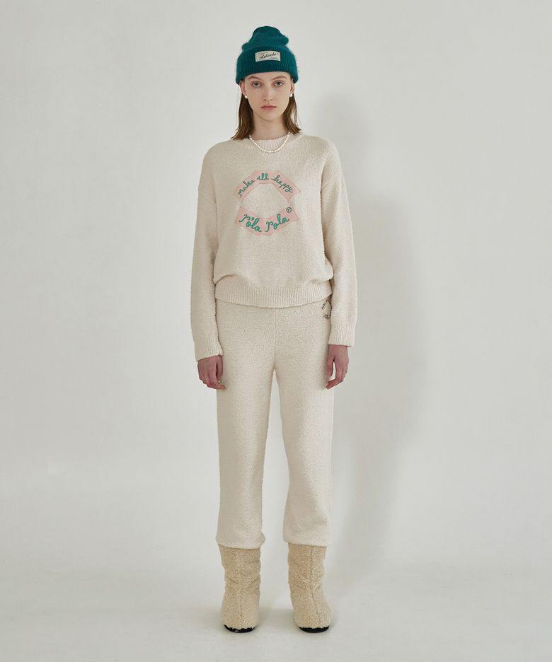 ROLAROLA X SAKI MAKE ALL HAPPY PANTS IVORY