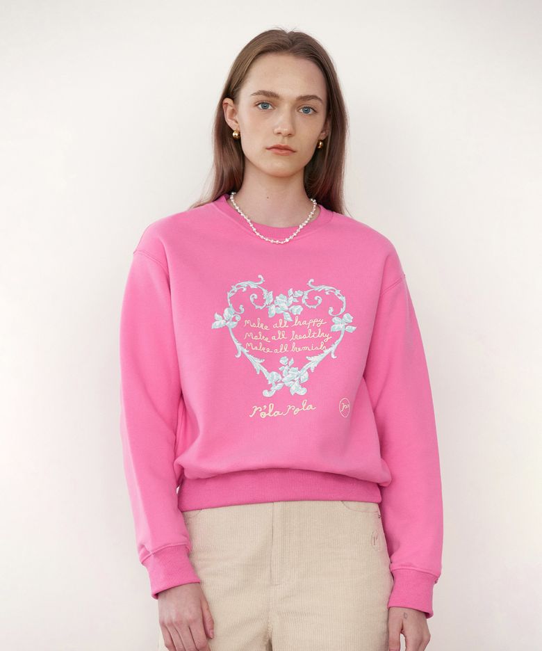 ROLAROLA X SAKI MAKE ALL SWEATSHIRT PINK