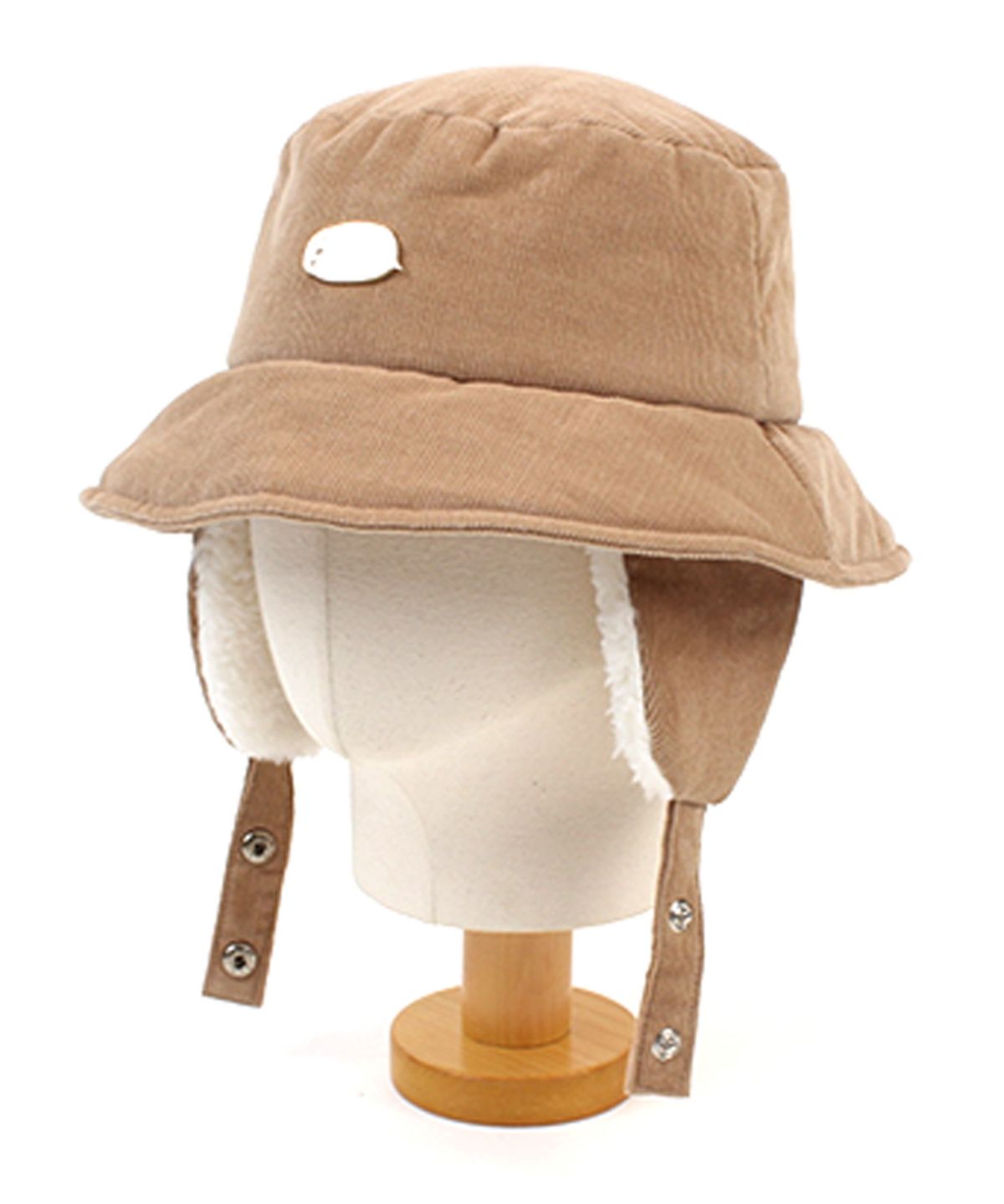 유니버셜 케미스트리(UNIVERSAL CHEMISTRY) Beige Corduroy Earflap Bucket Hat 코듀로이 귀달이모자