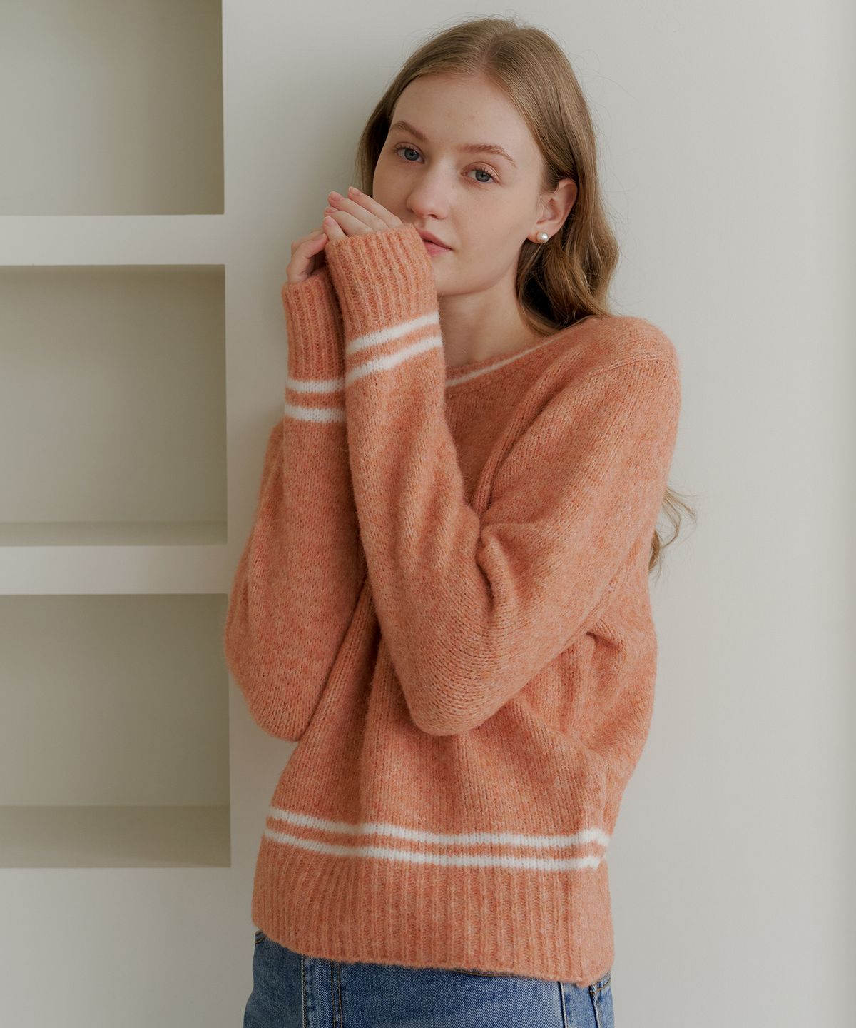 엽페(YUPPE) LAMA COLOR KNIT_ORANGE