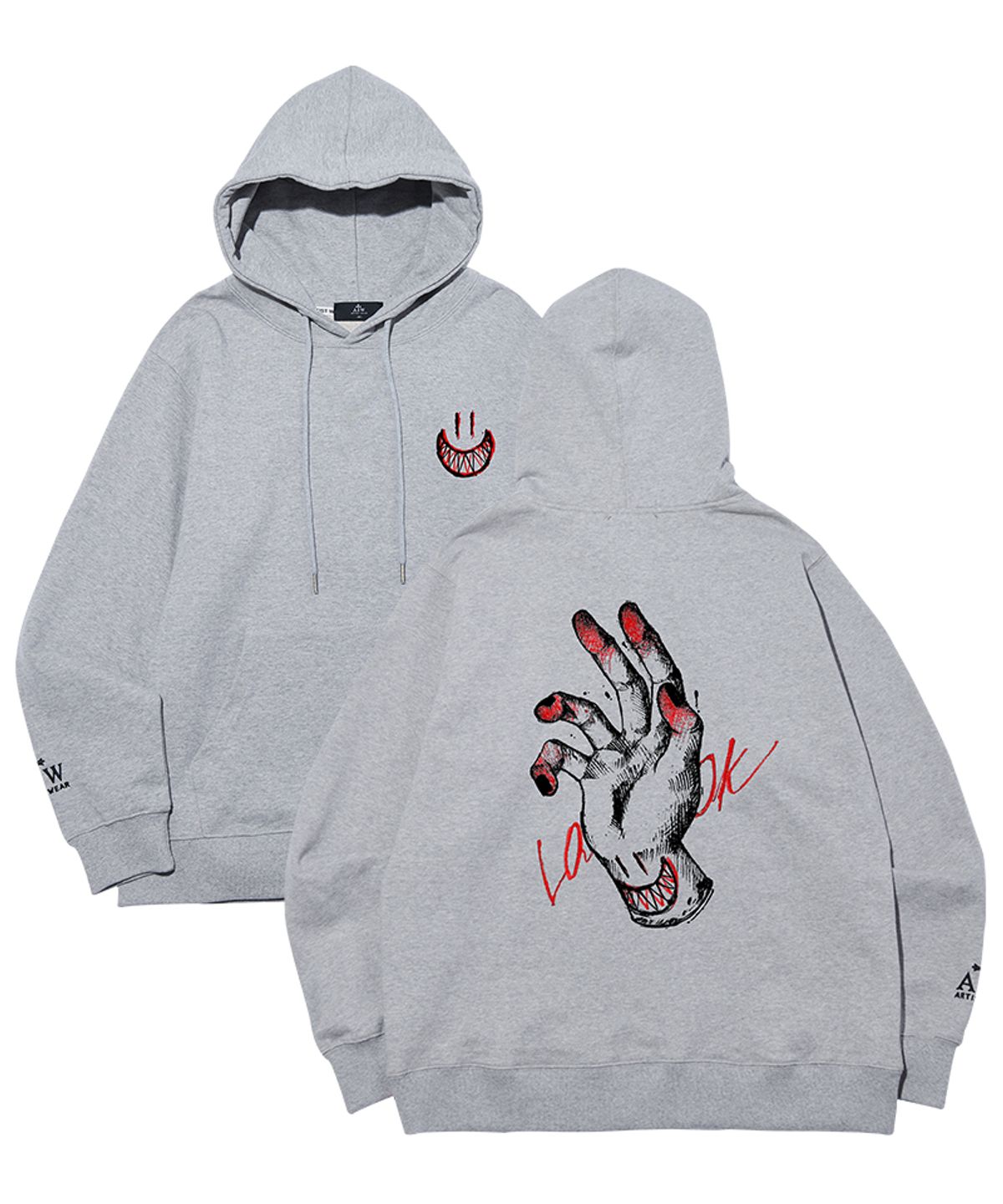 아티스트웨어(ARTISTWEAR) [ATW X TWOFACE]핸드 후드티_GY