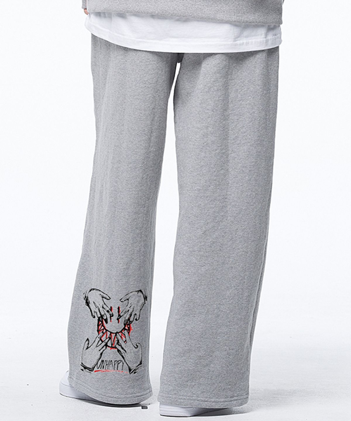 아티스트웨어(ARTISTWEAR) [ATW X TWOFACE] 언해피 와이드밴딩 팬츠_GY