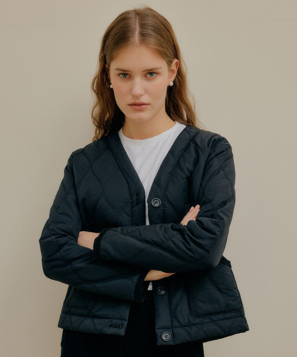 엽페(YUPPE) QUILTING JACKET_BLACK