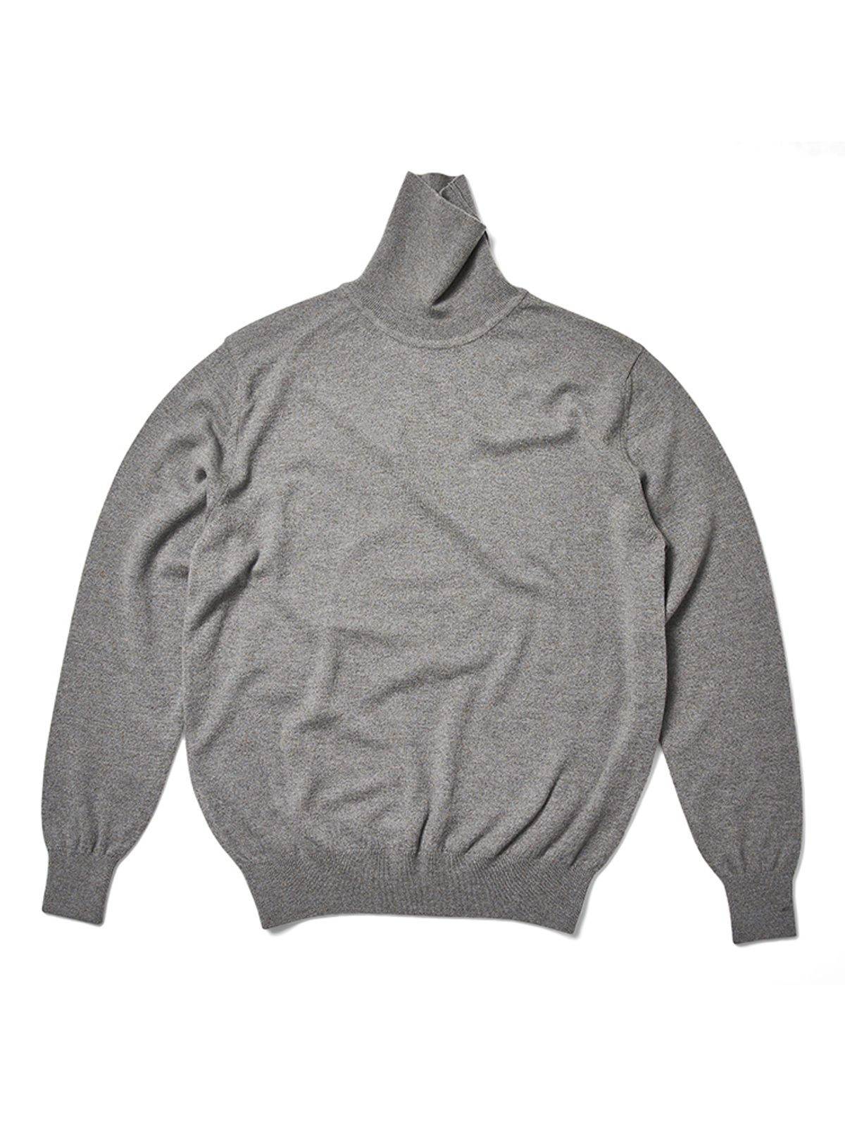 베르노(VERNO) Turtle-neck Knit Blue-Grey
