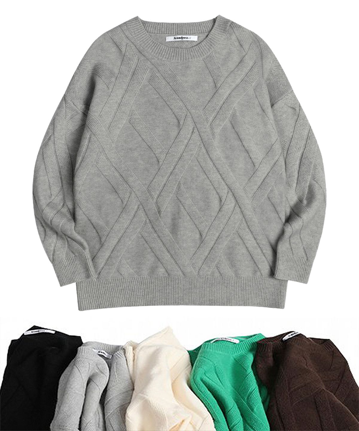 어반드레스(AVANDRESS) Cross Round Knit - 5 COL