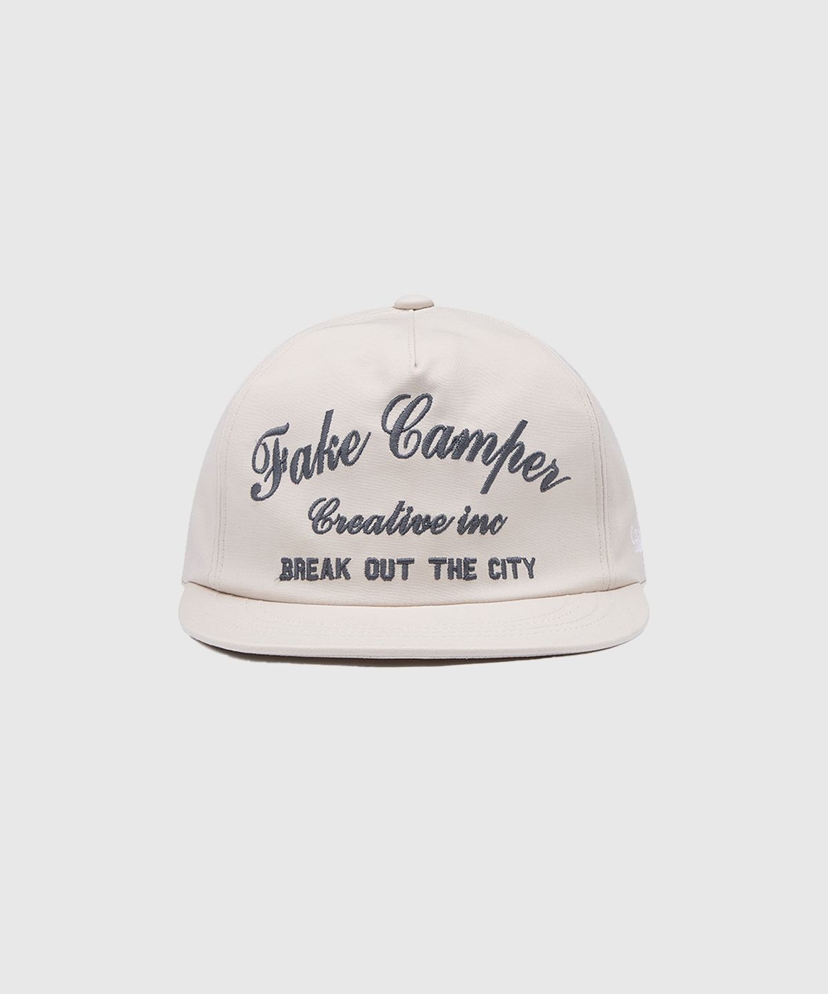 페이크캠퍼(FAKE CAMPER) SCRIPT 캠퍼 스크립트 레터링 스냅백 [IVORY]
