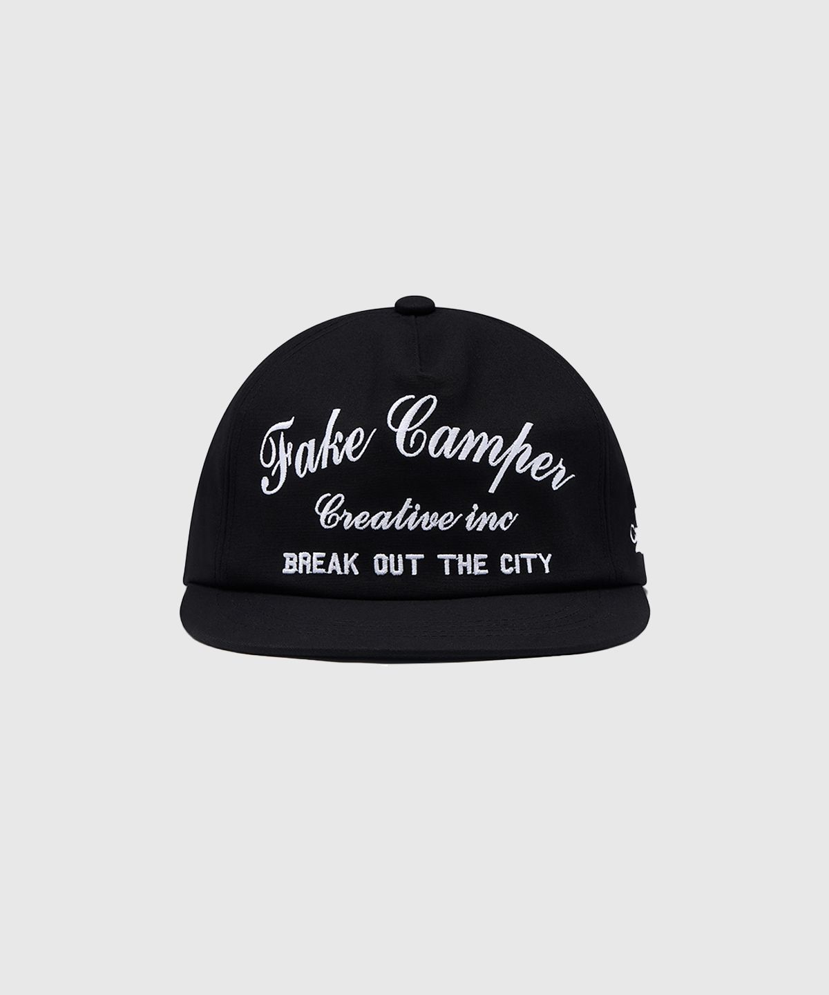 페이크캠퍼(FAKE CAMPER) SCRIPT 캠퍼 스크립트 레터링 스냅백 [BLACK]
