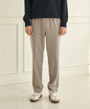 남성 컴피 세미와이드 밴딩 슬랙스_ZC3PT171_BEG