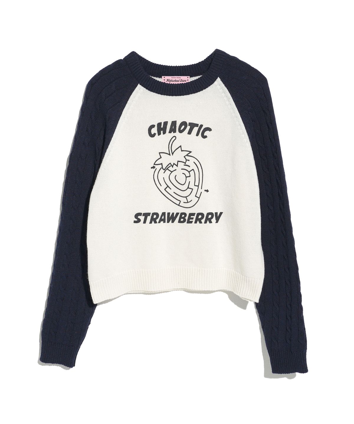 하이스쿨디스코(HIGH SCHOOL DISCO) CHAOTIC STRAWBERRY KNIT_NAVY