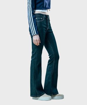 빈티지 화이트 스티치 부츠컷