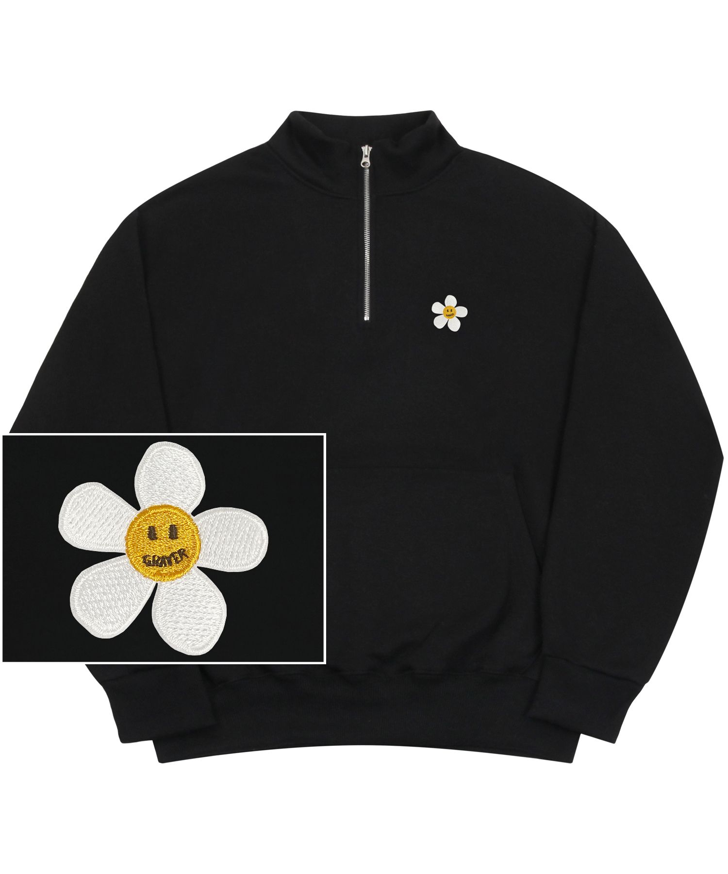 【GRAVER】23FW★ Flower Dot Embroidery Sweatshirt GRAVER】23FW☆ Flower Dot Embroidery Sweatshirt (GRAVER