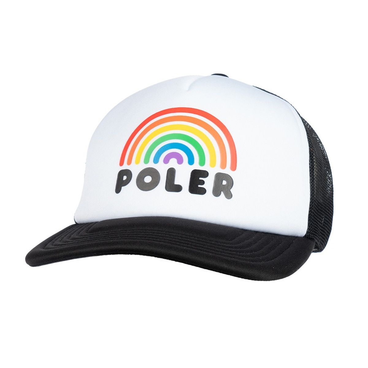 폴러스터프(POLERSTUFF) RAINBOW TRUCKER HAT BLACK