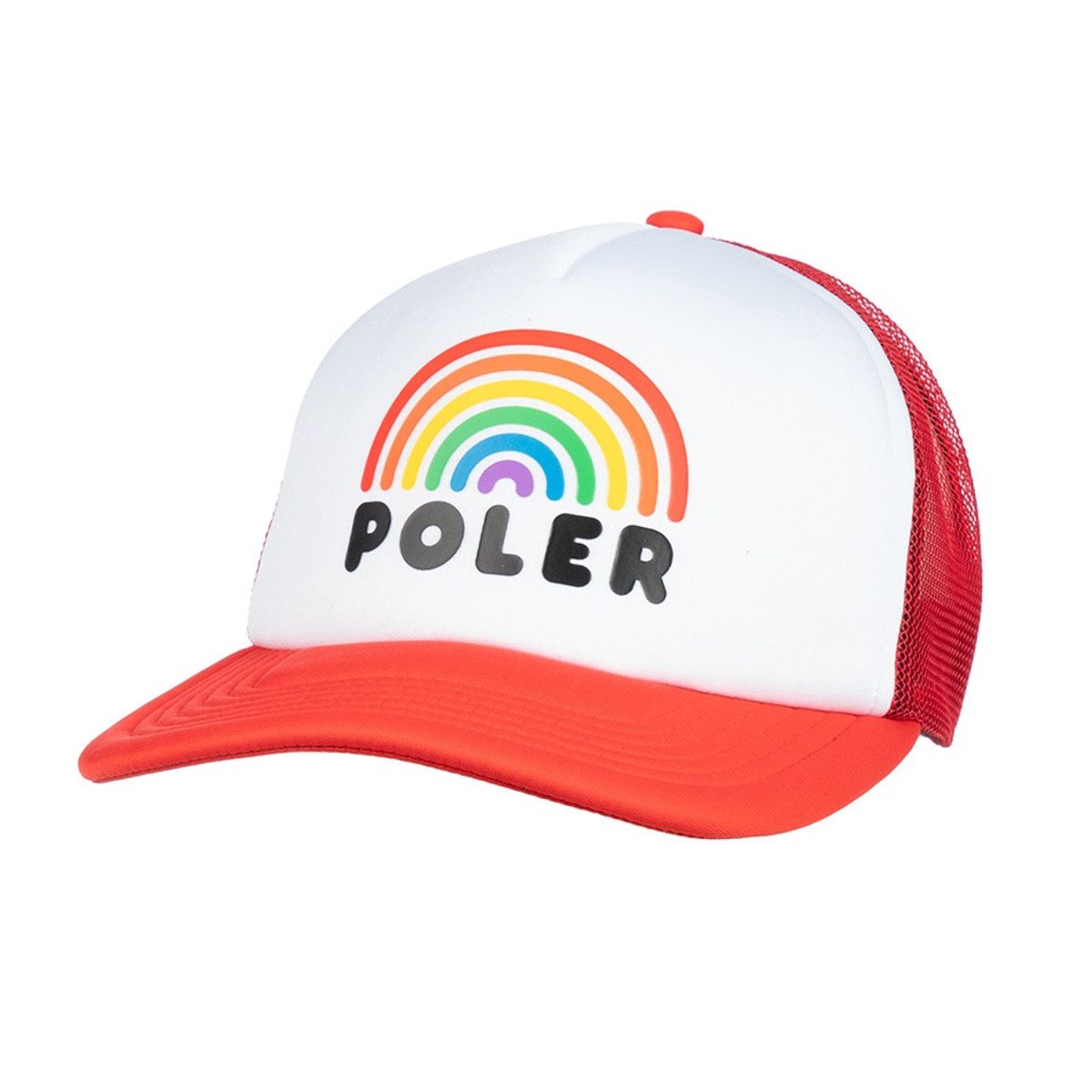 폴러스터프(POLERSTUFF) RAINBOW TRUCKER HAT RED