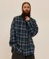 CB 플란넬 오버 체크셔츠 (그린)