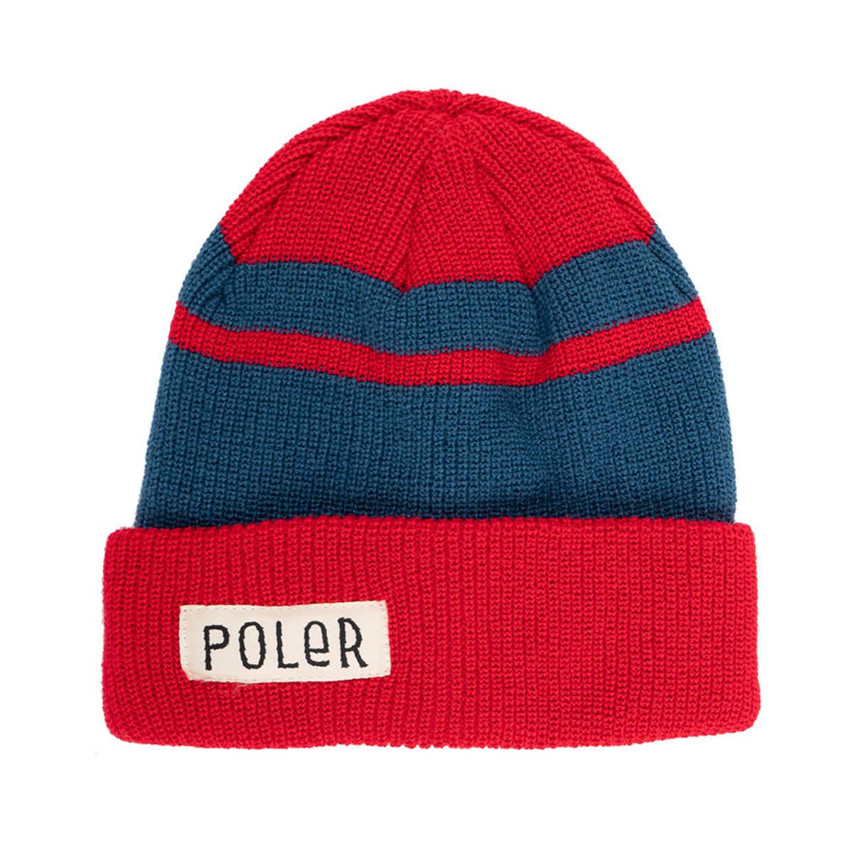 폴러스터프(POLERSTUFF) WORKERMAN STRIPE BEANIE RED/BLUE