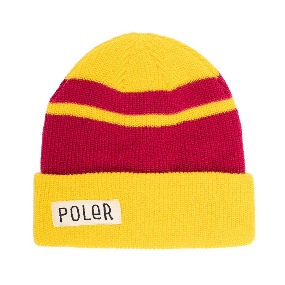 폴러스터프(POLERSTUFF) WORKERMAN STRIPE BEANIE YELLOW/PURPLE
