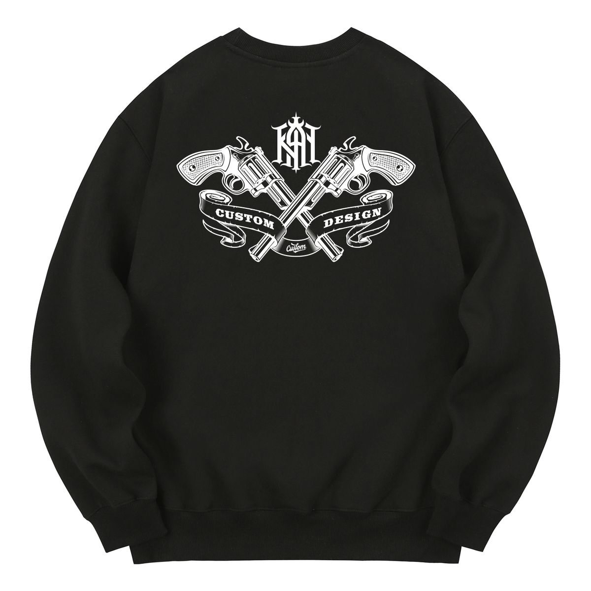 칸6312(KAN6312) KMB0179 커스텀칸 기모 맨투맨 블랙