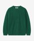크루넥 리브 니트 스웨터_그린
