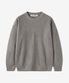 크루넥 리브 니트 스웨터_그레이