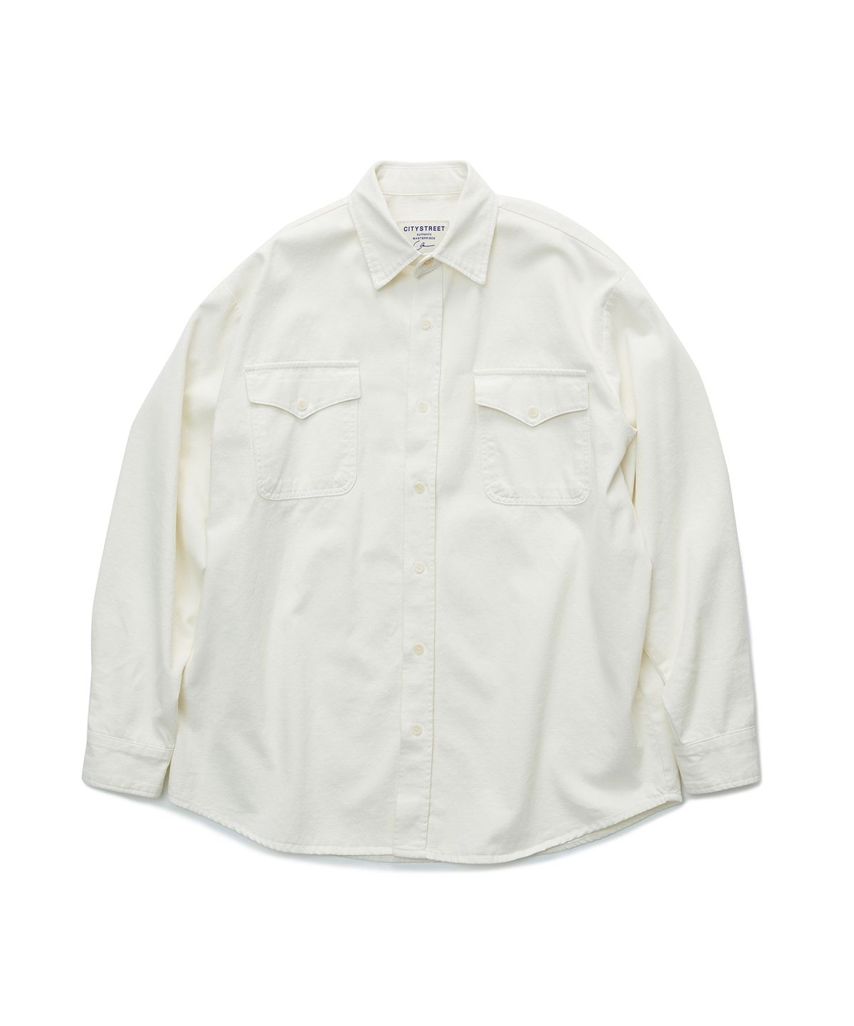 시티스트리트(CITY STREET) WASHED WORK SHIRTS - OFF WHITE