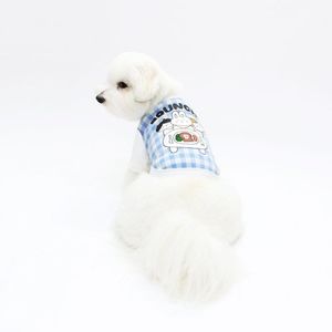 브런치 체크 반팔티 - 블루