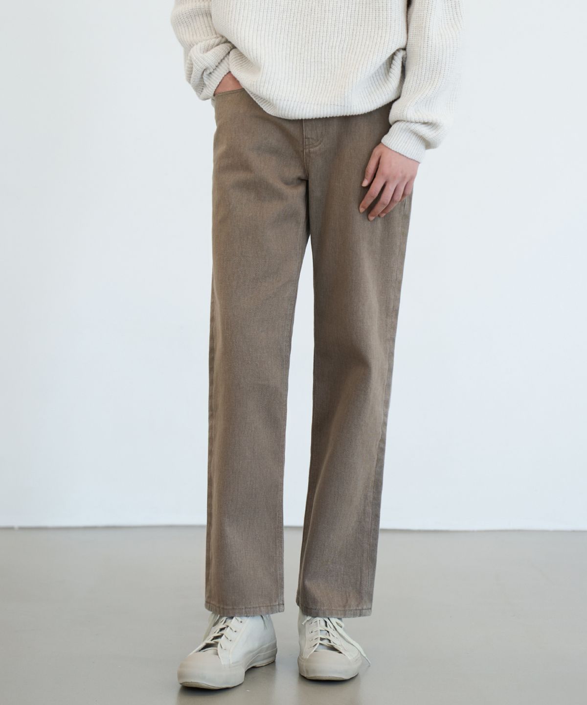 드로우핏(DRAW FIT) 스트레이트 뉴트럴 컬러 데님 [MOCHA BEIGE]