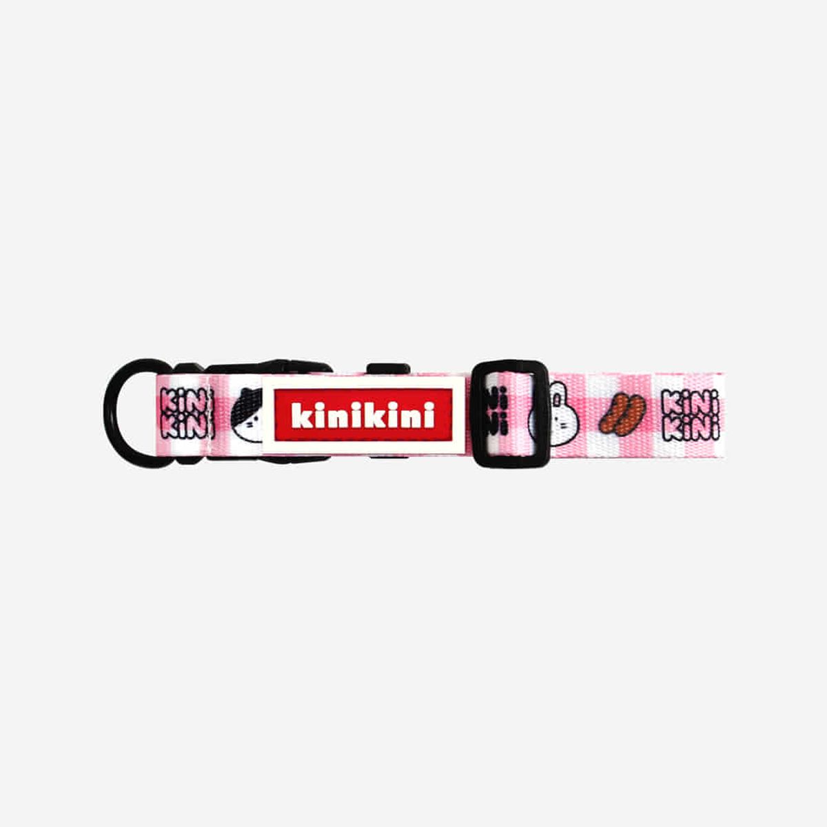 키니키니(KINIKINI) 브런치 체크 목줄 - 핑크