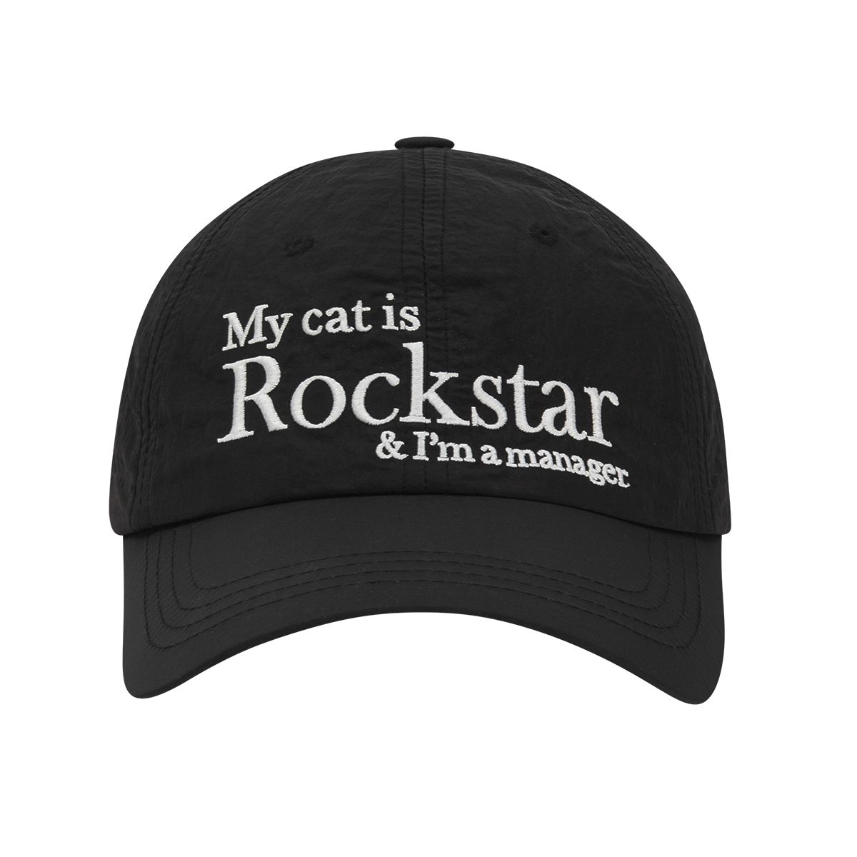 조거쉬(JOEGUSH) Rockstar cat Nylon cap (Black)