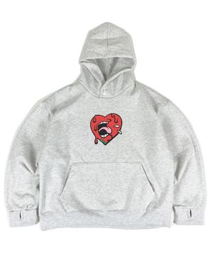 Warmer napping sweat hoodie white melange