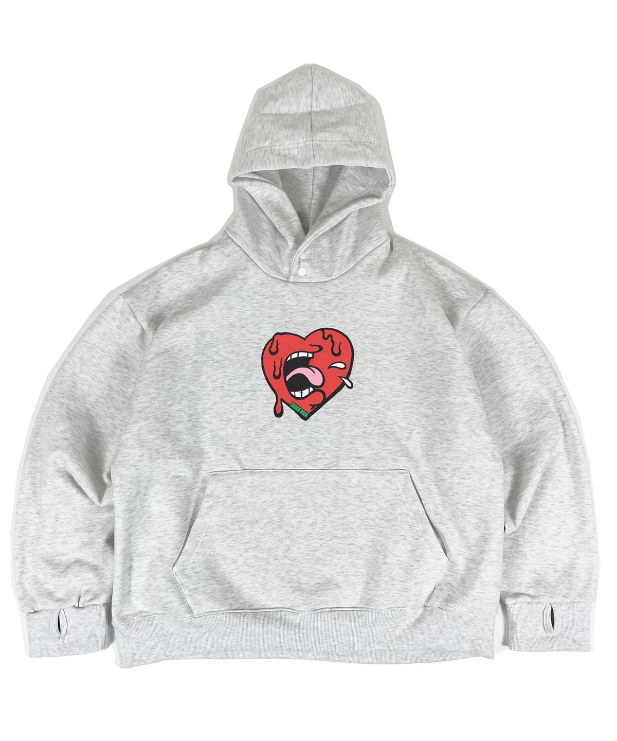 스케이터락(SK8ER ROCK) Warmer napping sweat hoodie white melange