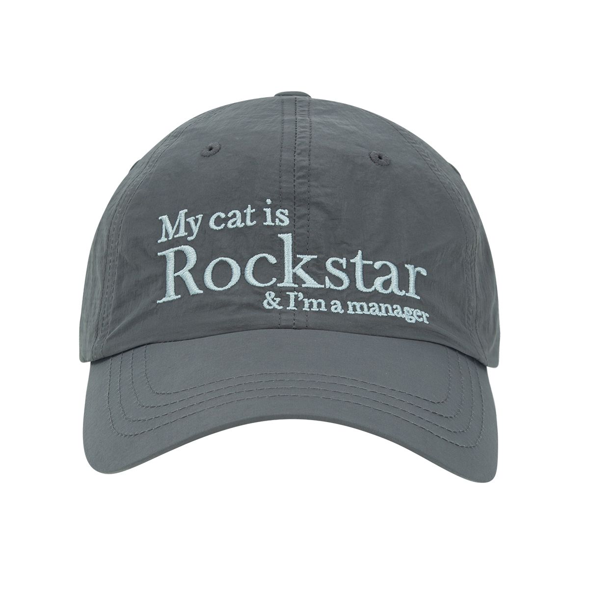 조거쉬(JOEGUSH) Rockstar cat Nylon cap (Charcoal)