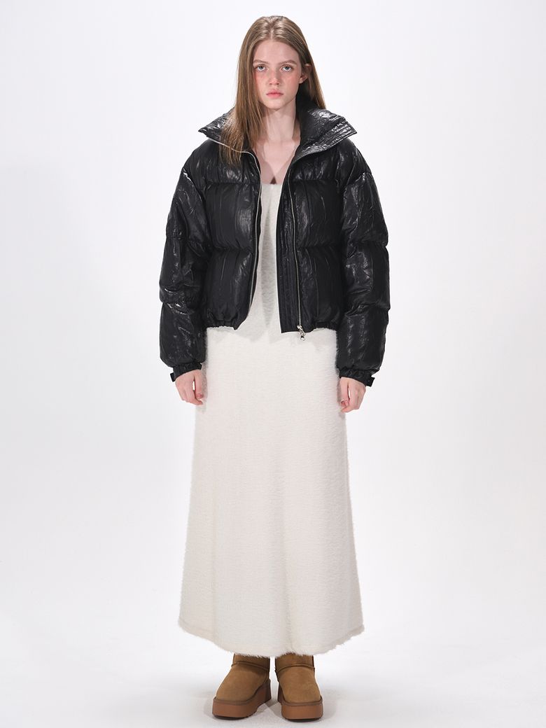 String Goose Down Jumper  Black