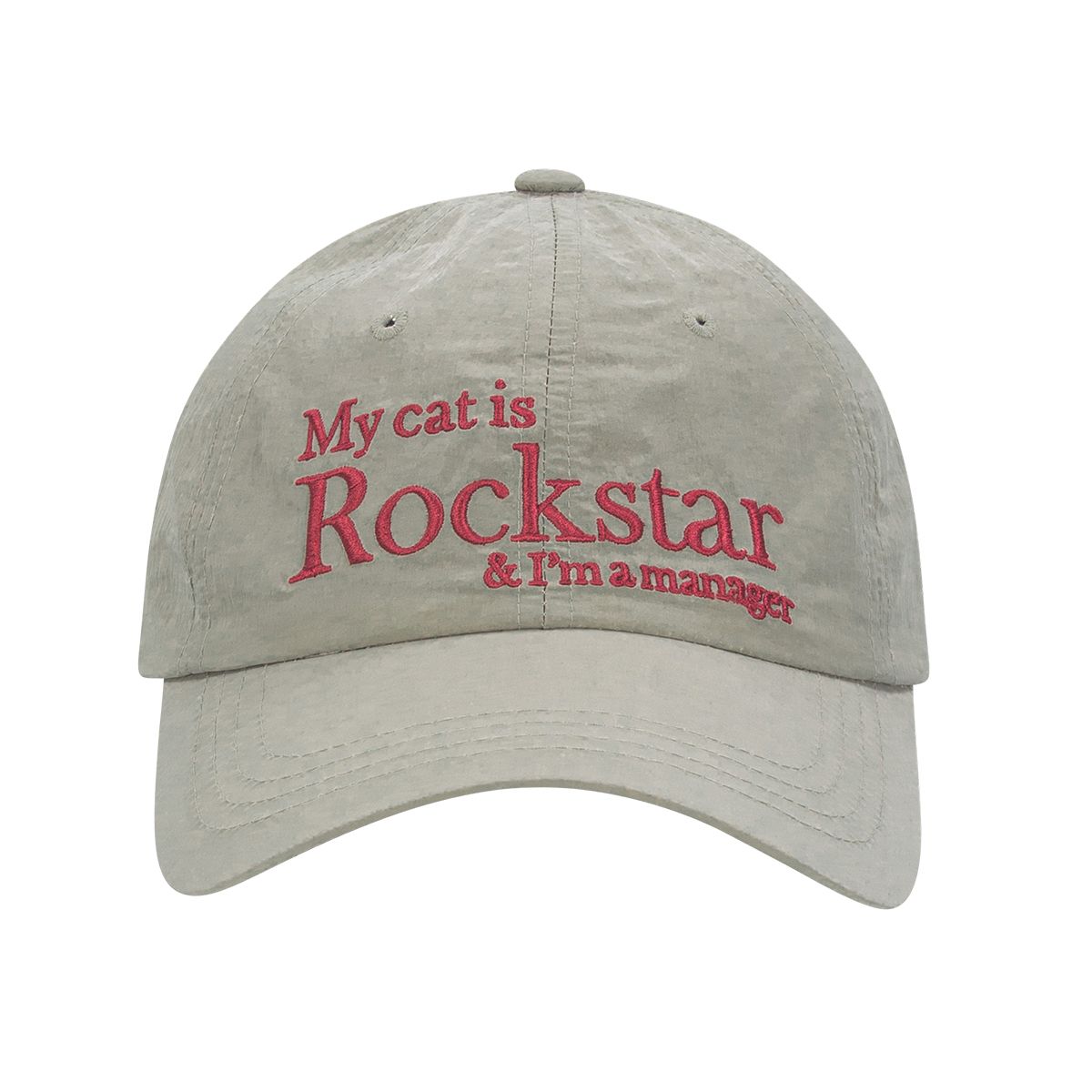 조거쉬(JOEGUSH) Rockstar cat Nylon cap (Beige)