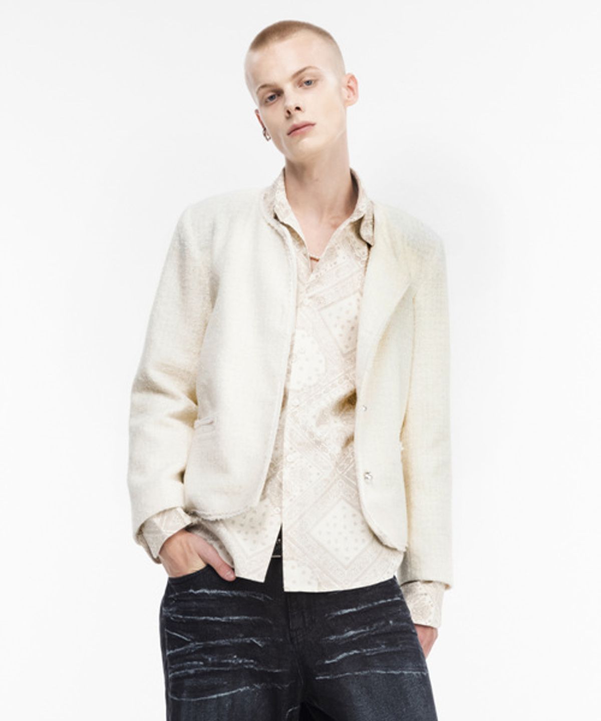 그레이티스트(THE GREATEST) Tweed Jacket White