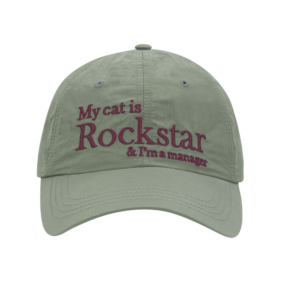 조거쉬(JOEGUSH) Rockstar cat Nylon cap (Olive)