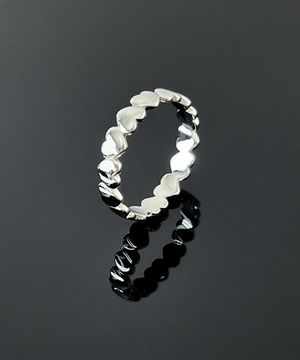 [여성용] 써지컬스틸 실버하트쉐입반지 / GBSR-059