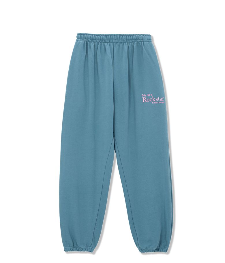 Smile Rockstar Sweatpants (Serenity/Baby pink)