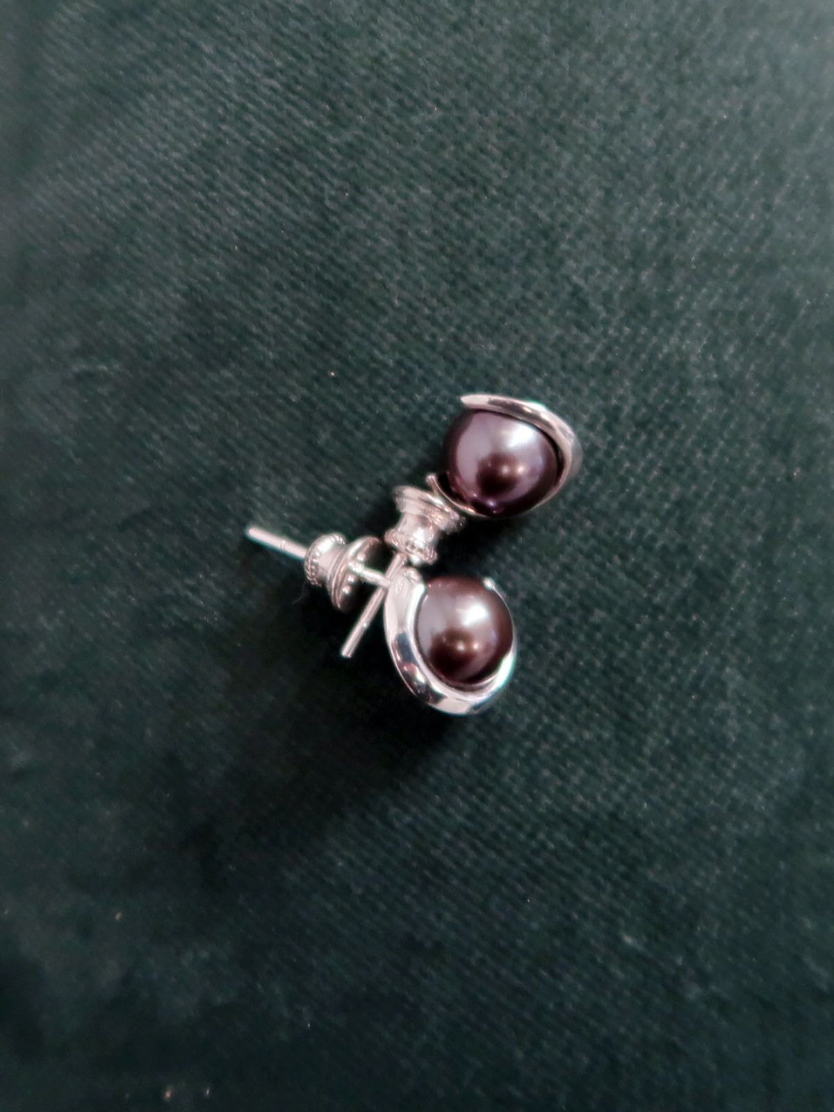 마호가니(MAHOGANI) BLACK PEARL TAIL EARRINGS