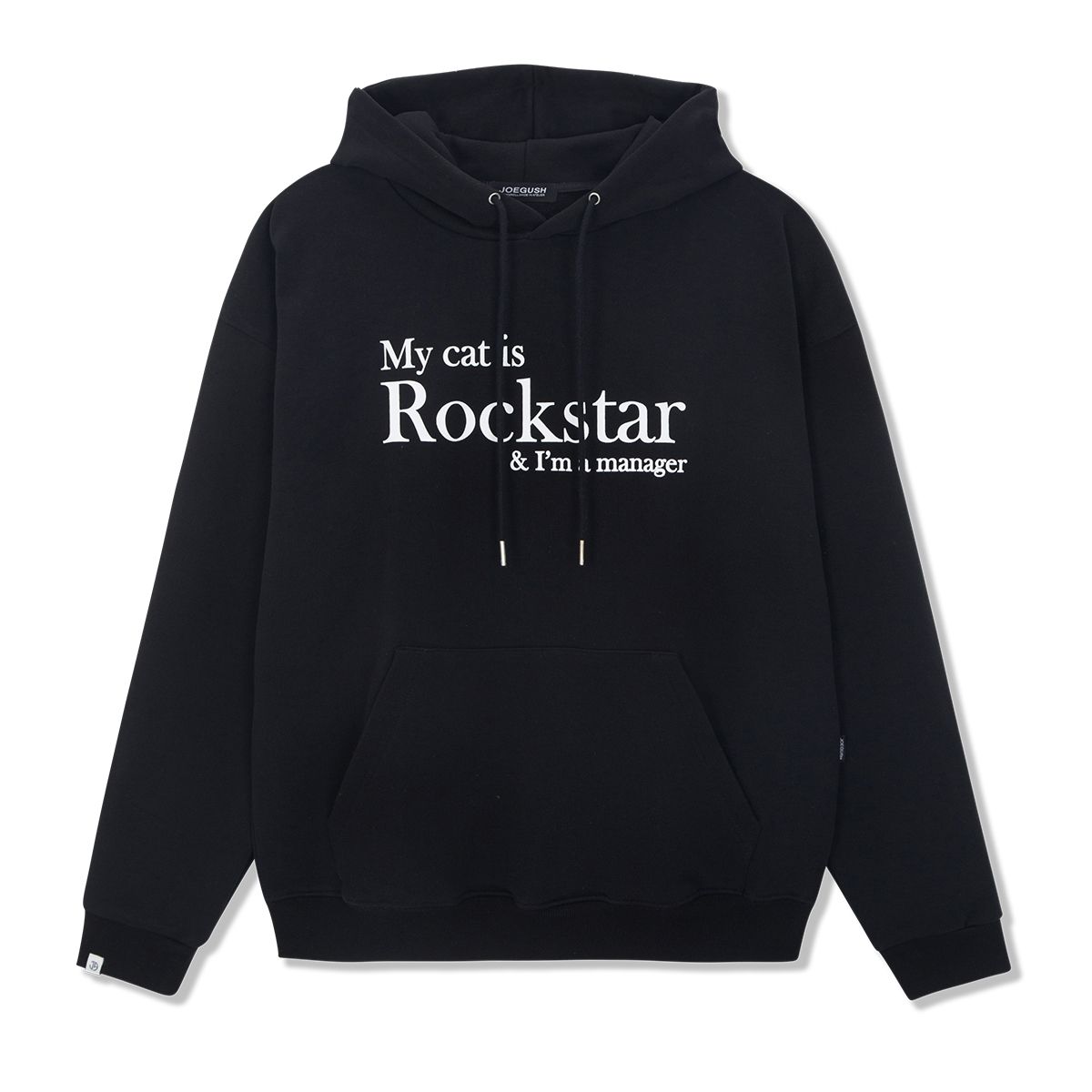조거쉬(JOEGUSH) My cat is Rockstar Hoodie (Black/White)