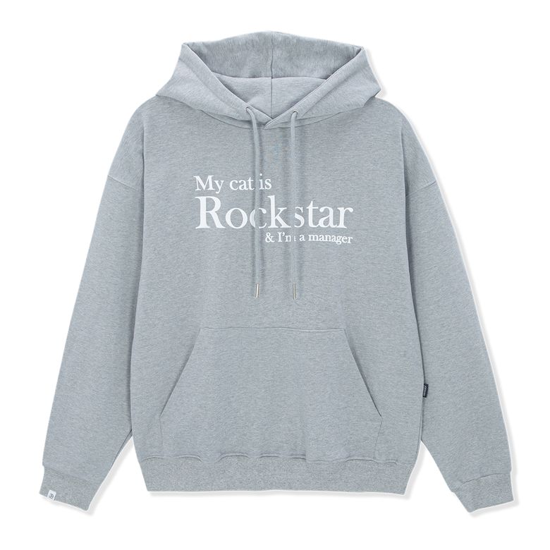 My cat is Rockstar Hoodie (Light grey/White)
