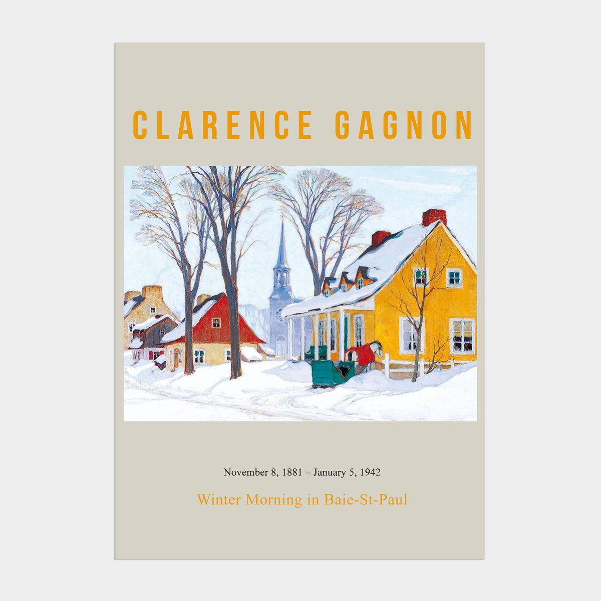 멜팅스튜디오(MELTING STUDIO) 조이 윈터 크리스마스 인테리어 포스터 / 10 Clarence Gagnon Winter Morning
